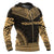 Austral Islands Polynesian Chief Custom Zip up Hoodie Gold Version - Polynesian Pride