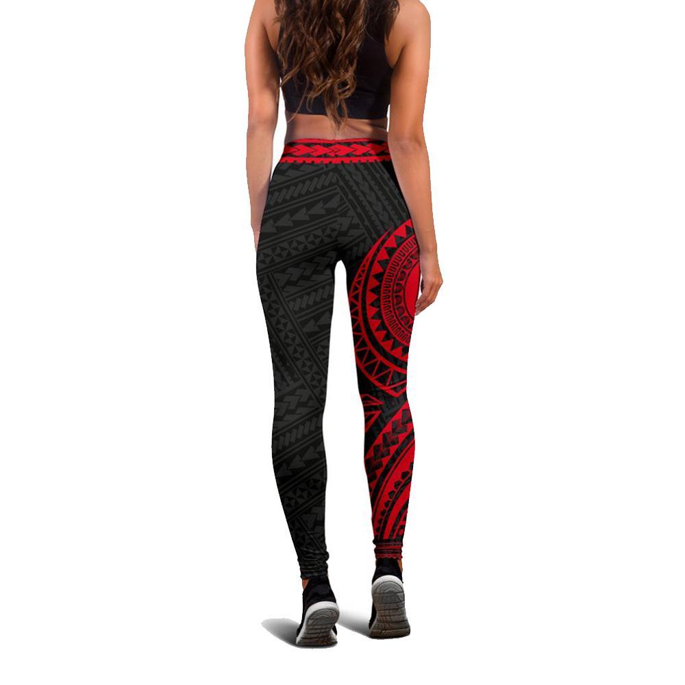 Papua New Guinea 2nd Leggings (Red) A6 - Polynesian Pride