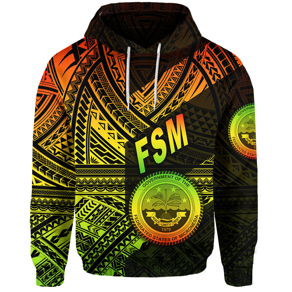 Federated States of Micronesia Hoodie FSM Original Style Reggae LT8 - Polynesian Pride