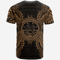 Federated States of Micronesian T Shirt F S M Seal Map Polynesian Tattoo Gold - Polynesian Pride