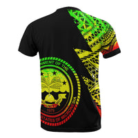 Federated States of Micronesia Pattern T Shirt F S M Seal Polynesian Tattoo Reggae Style - Polynesian Pride