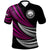 Federated States of Micronesia Custom Polo Shirt Wave Pattern Alternating Purple Color Unisex Purple - Polynesian Pride