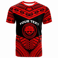 Federated States of Micronesia Custom T Shirt Tribal Pattern Cool Style Red Color Unisex Red - Polynesian Pride