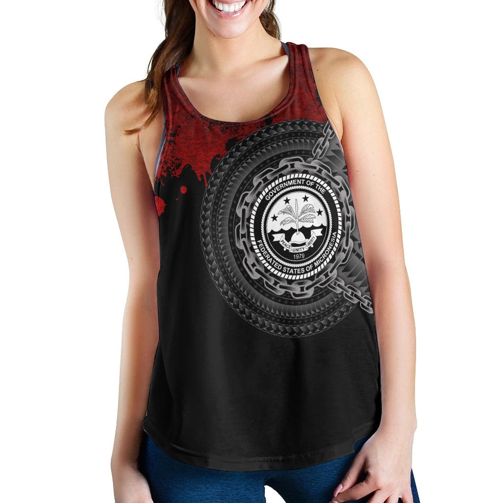 Federated States of Micronesia Polynesian Women's Racerback Tank - Polynesian Chain Style - Polynesian Pride