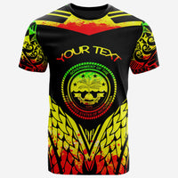 Federated States of Micronesia T Shirt Unique Eagle Feather Texture Reggae Unisex Red - Polynesian Pride