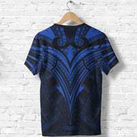 Polynesian T Shirt Micronesian Tattoo (Blue) A16 - Polynesian Pride