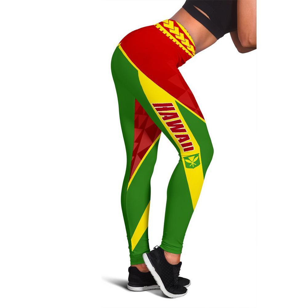 Hawaii Active Leggings A16 Green - Polynesian Pride