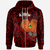 Papua New Guinea Zip Hoodie Kimbe Polynesian Patterns With Bamboo Unisex Red - Polynesian Pride