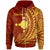 Rotuma Zip Hoodie Noatau Wings Style Unisex Red - Polynesian Pride