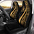 Vanuatu Custom Personalised Car Seat Covers - Gold Polynesian Tentacle Tribal Pattern Universal Fit Gold - Polynesian Pride