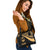 Guam Shoulder Handbag - Gold Polynesian Tentacle Tribal Pattern - Polynesian Pride