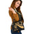 Fiji Custom Personalised Shoulder Handbag - Gold Polynesian Tentacle Tribal Pattern - Polynesian Pride