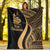 New Caledonia Premium Blanket - Gold Polynesian Tentacle Tribal Pattern Crest - Polynesian Pride