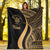 Niue Premium Blanket - Gold Polynesian Tentacle Tribal Pattern - Polynesian Pride