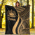 Samoa Premium Blanket - Gold Polynesian Tentacle Tribal Pattern - Polynesian Pride