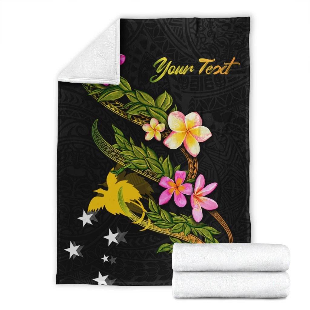 Papua New Guinea Polynesian Custom Personalised Blanket - Plumeria Tribal - Polynesian Pride