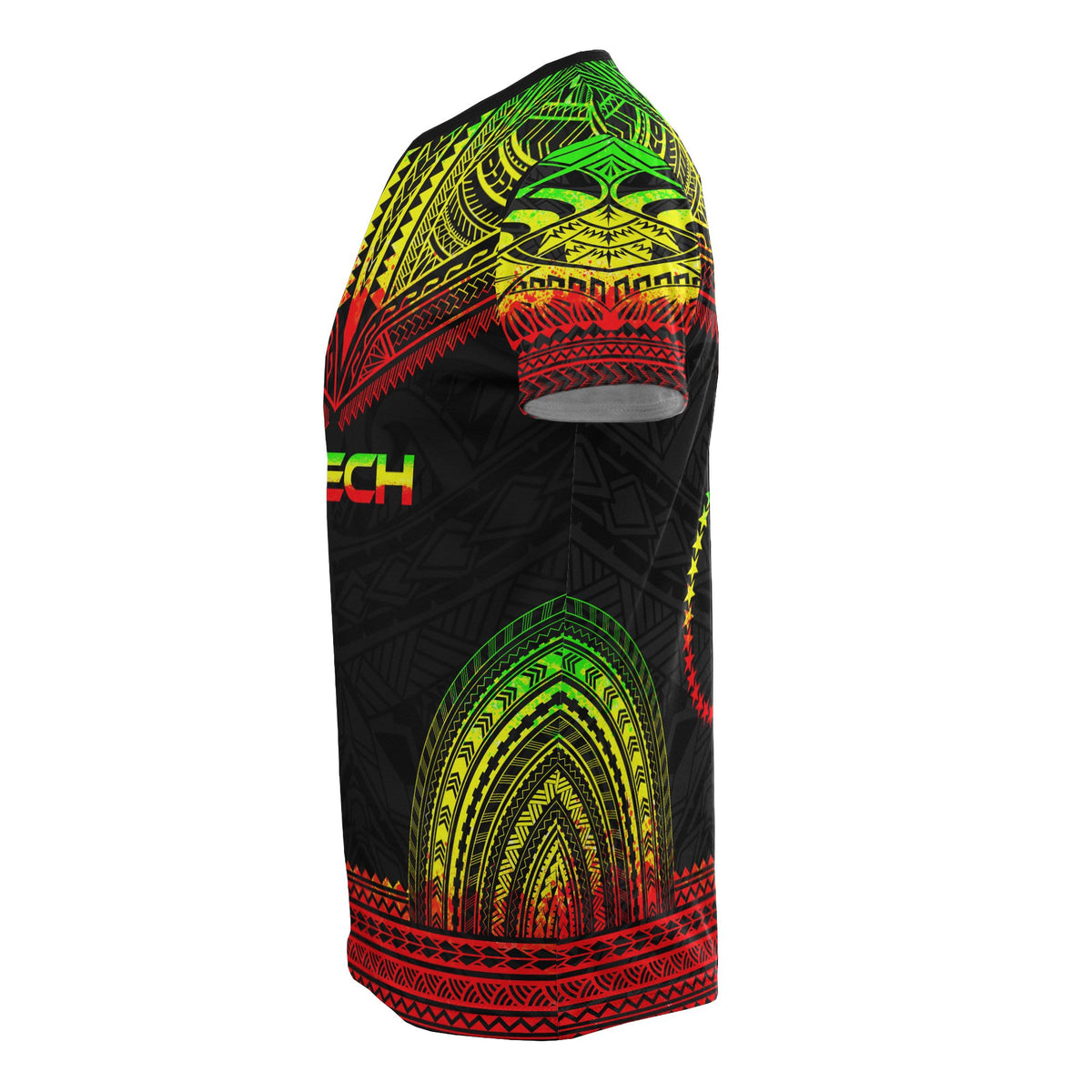 Polynesian T Shirt Polynesian Ynech Tattoo Reggae Style - Polynesian Pride