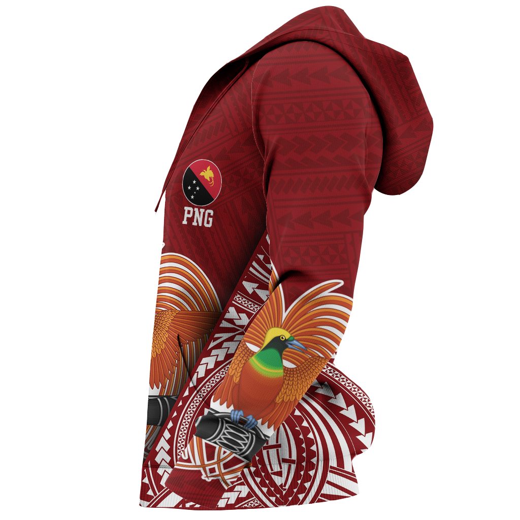 Papua New Guinea Legend Pullover Hoodie Papua New Guinea Flag Coat of Arms A16 - Polynesian Pride