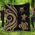 Tuvalu Premium Quilt - Gold Tentacle Turtle Gold - Polynesian Pride