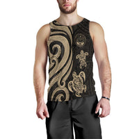Marshall Islands Men's Tank Top - Gold Tentacle Turtle Crest - Polynesian Pride