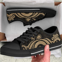 Federated States of Micronesia Low Top Canvas Shoes - Gold Tentacle Turtle - Polynesian Pride