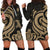 Marshall Islands Women Hoodie Dress - Gold Tentacle Turtle Gold - Polynesian Pride