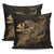 Hula Girl Hibiscus Kanaka Poly Pillow Covers - Gold 18'' x 18'' Set Of 2 Gold - Polynesian Pride