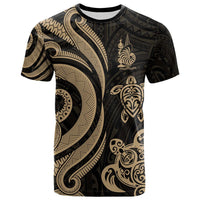 New Caledonia T Shirt Gold Tentacle Turtle - Polynesian Pride