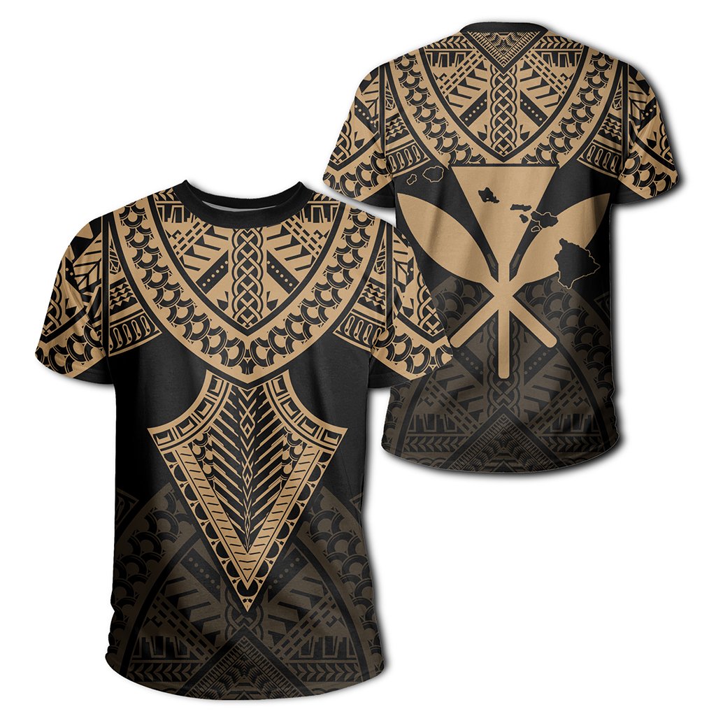 Hawaii Polynesian Limited T Shirt Tab Style Gold Unisex Black - Polynesian Pride