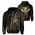 Hawaii King Polynesian Hoodie (Zip up) Durk Style Gold Unisex Gold - Polynesian Pride