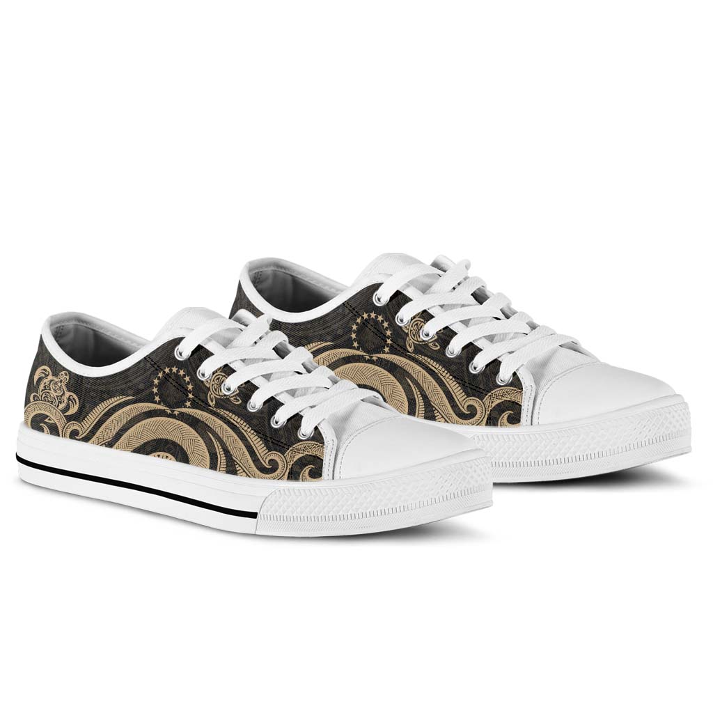 Cook Islands Low Top Shoes - Gold Tentacle Turtle - Polynesian Pride