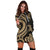 American Samoa Women Hoodie Dress - Gold Tentacle Turtle - Polynesian Pride