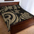 Guam Quilt Bed Set - Gold Tentacle Turtle - Polynesian Pride