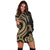 Fiji Women Hoodie Dress - Gold Tentacle Turtle Crest - Polynesian Pride