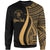 Niue Custom Personalised Sweatshirt - Gold Polynesian Tentacle Tribal Pattern Unisex Gold - Polynesian Pride