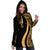 Fiji Women's Hoodie Dress - Gold Polynesian Tentacle Tribal Pattern - Polynesian Pride