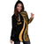 Guam Women's Hoodie Dress - Gold Polynesian Tentacle Tribal Pattern - Polynesian Pride