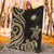 Marshall Islands Premium Blanket - Gold Tentacle Turtle Crest - Polynesian Pride