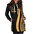 Palau Women's Hoodie Dress - Gold Polynesian Tentacle Tribal Pattern - Polynesian Pride