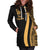 New Caledonia Women's Hoodie Dress - Gold Polynesian Tentacle Tribal Pattern - Polynesian Pride