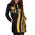 Northern Mariana Islands Women's Hoodie Dress - Gold Polynesian Tentacle Tribal Pattern - Polynesian Pride