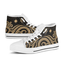 Marshall Islands High Top Shoes - Gold Tentacle Turtle - Polynesian Pride