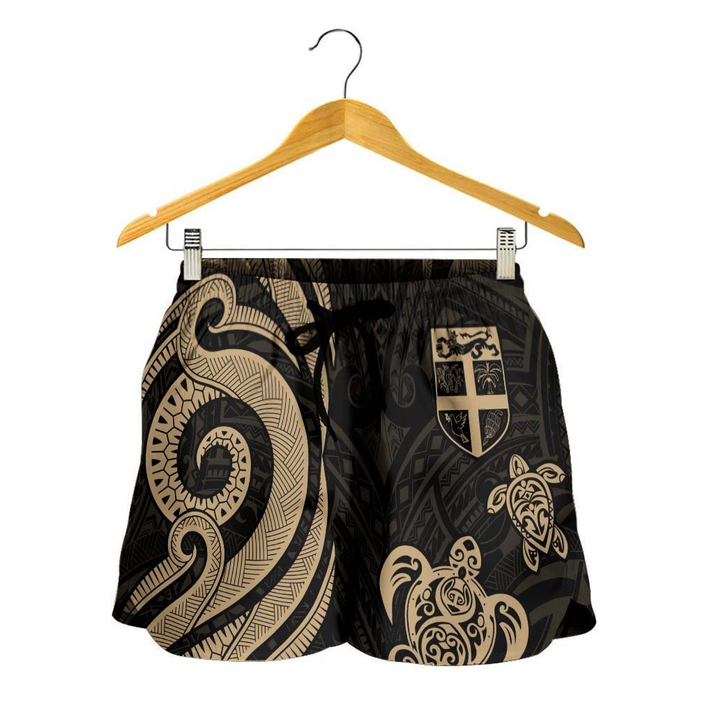Fiji Women's Short - Gold Tentacle Turtle - Polynesian Pride