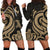 Pohnpei Women Hoodie Dress - Gold Tentacle Turtle Gold - Polynesian Pride