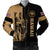 Hawaii King Polynesian Bomber Jacket - Lawla Style Gold - AH Black Unisex - Polynesian Pride