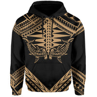 Hawaii Shark Polynesian Kanaka Gold Hoodie Candy Style - Polynesian Pride