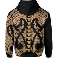Hawaii Polynesian Zip Hoodie In My Heart Ryan Style Gold - Polynesian Pride