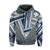 Hawaii Hoodie Football Jersey Style Gray and Blue - Polynesian Pride