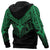 Maori Tattoo Zip Hoodie Hei Matau Abalone Green - Polynesian Pride