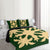 Hawaiian Royal Pattern Quilt Bed Set - Green - H1 Style - AH - Polynesian Pride